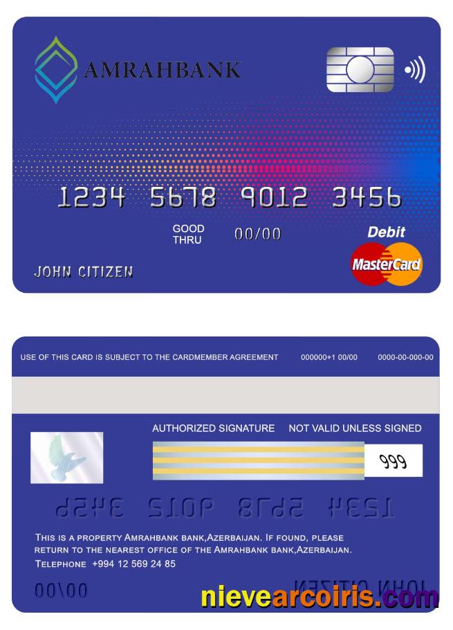 Azerbaijan Amrahbank mastercard